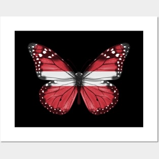 Latvian Flag  Butterfly - Gift for Latvian From Latvia Posters and Art